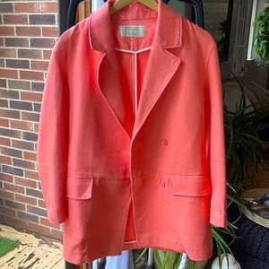 Zara Trafaluc salmon coral jacket